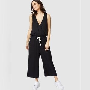 Tentree Blakely Jumpsuit Women's Size XS Black Cropped Leg